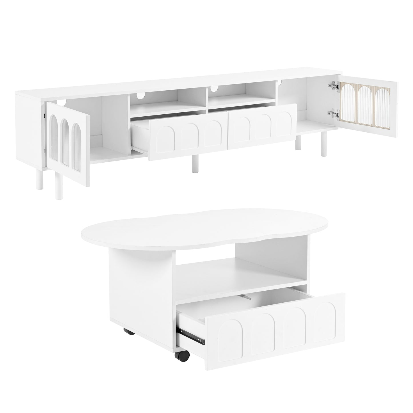 Silverleaf Contemporary ON-TREND LED TV Stand