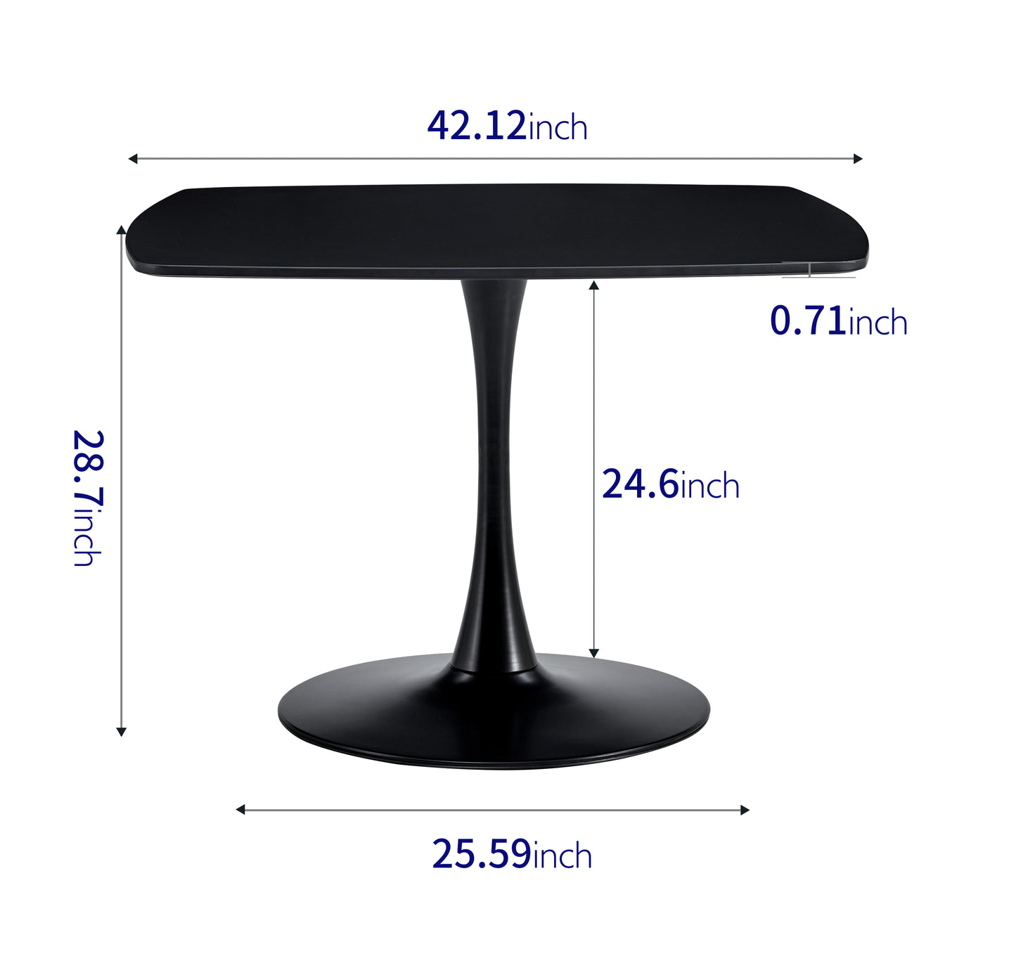 Somerset Mid-Century Pedestal Dining Table