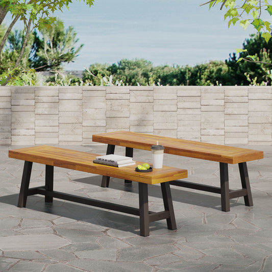 Westport Industrial Rustic Outdoor Benches