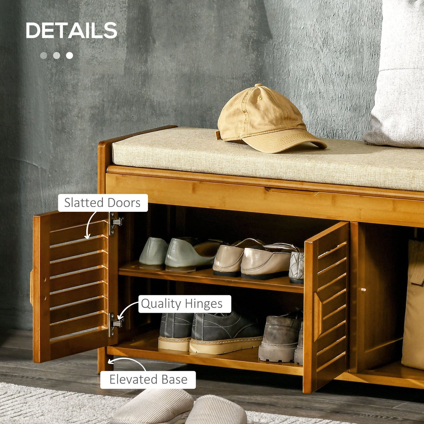 Ghivi Craftsman Entryway Storage Bench