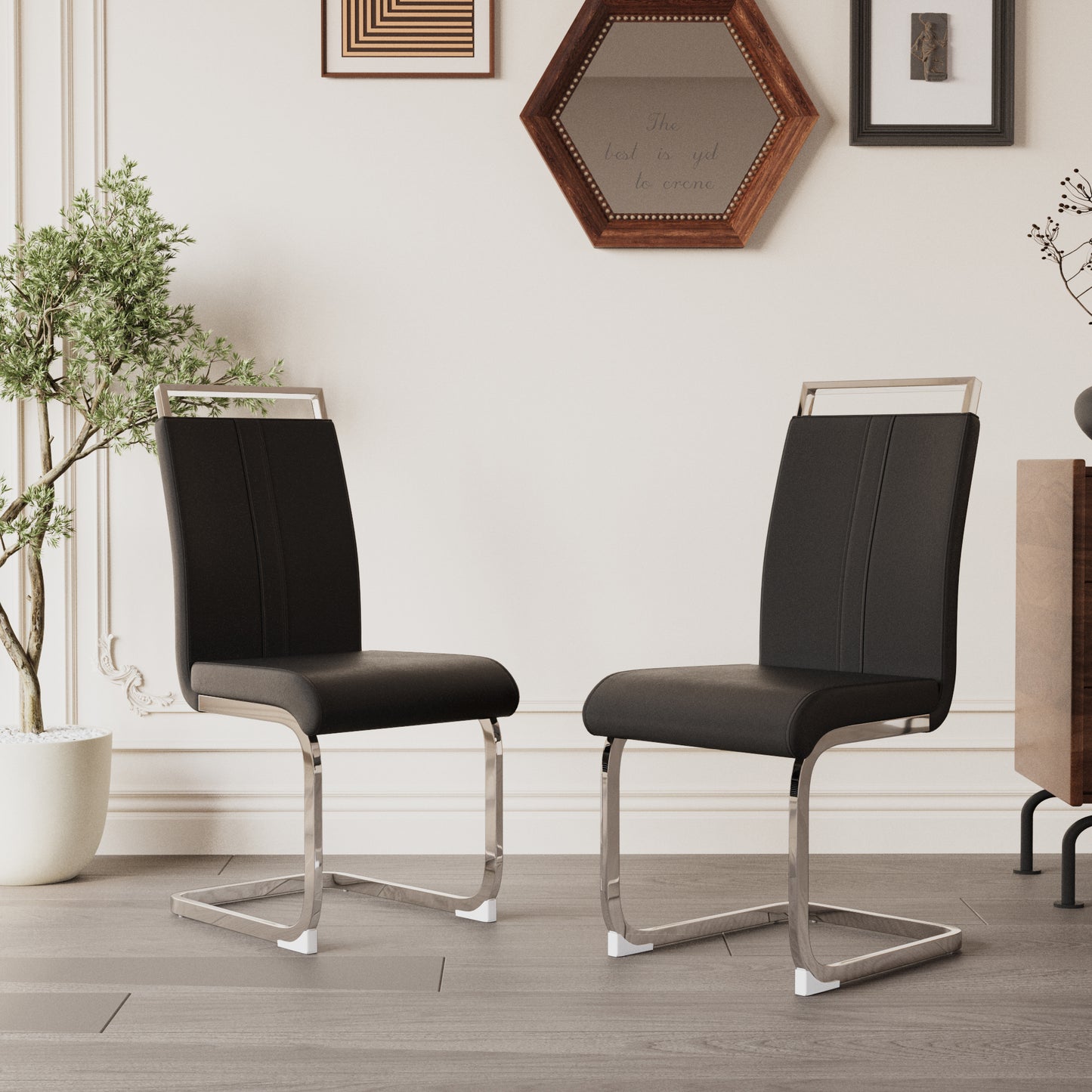 Cleo Modern PU Leather Chairs