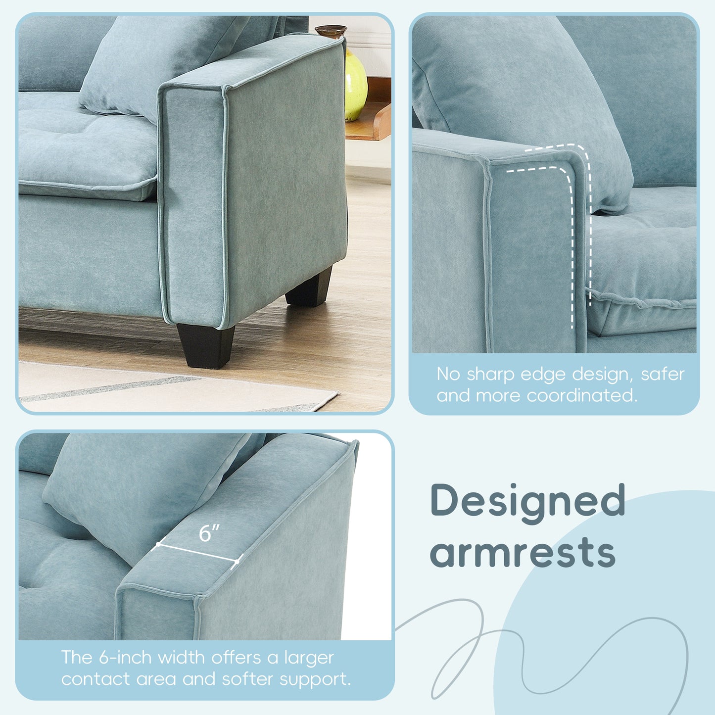 Lula Modern Velvet Convertible Sofa