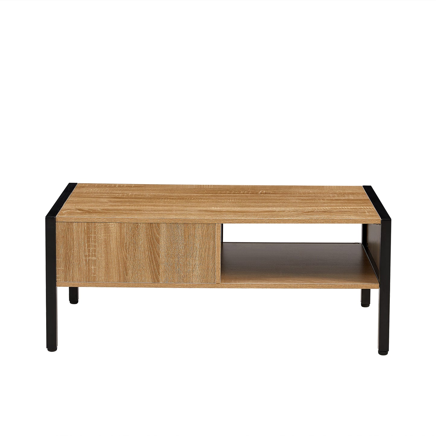 Emery Mid-Century Rattan Storage Coffee Table