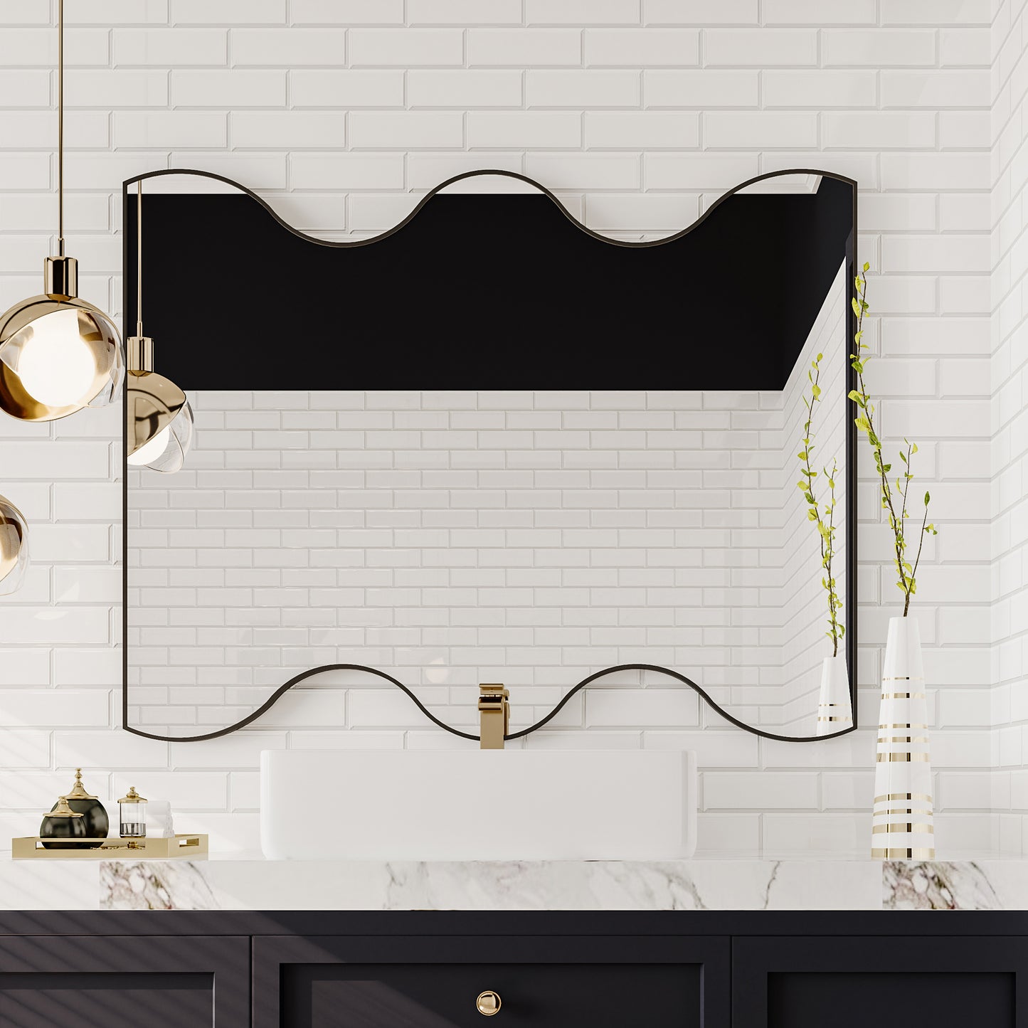 Napa Contemporary Rectangular Vanity Mirror