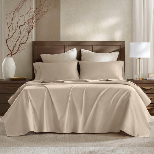 Emery Modern 4 Pieces Queen Sateen Sheet Set