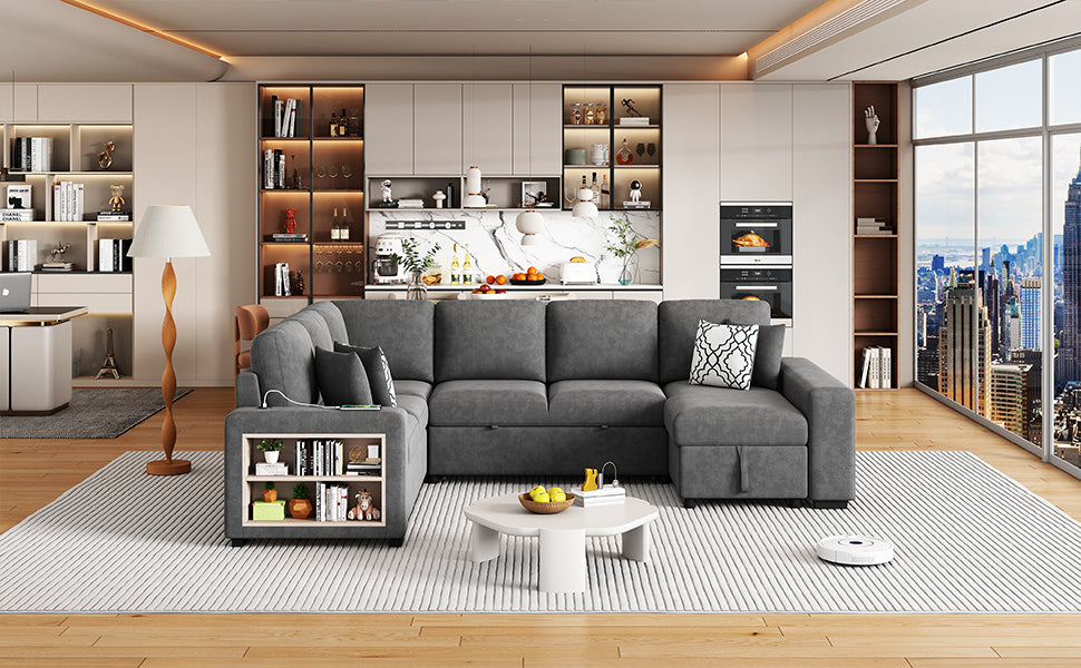 Lazzareschi Contemporary Pull-out Storage Sofa
