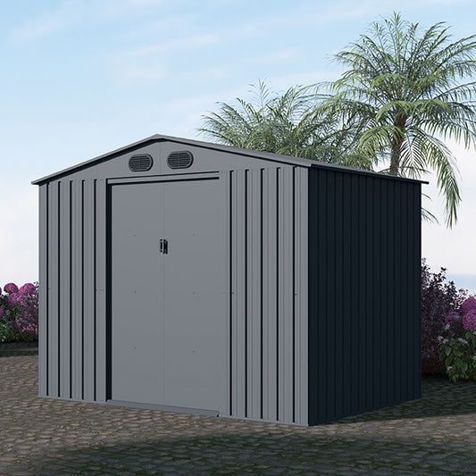 Calista Industrial Premium 6'x8' Garden Metal Shed