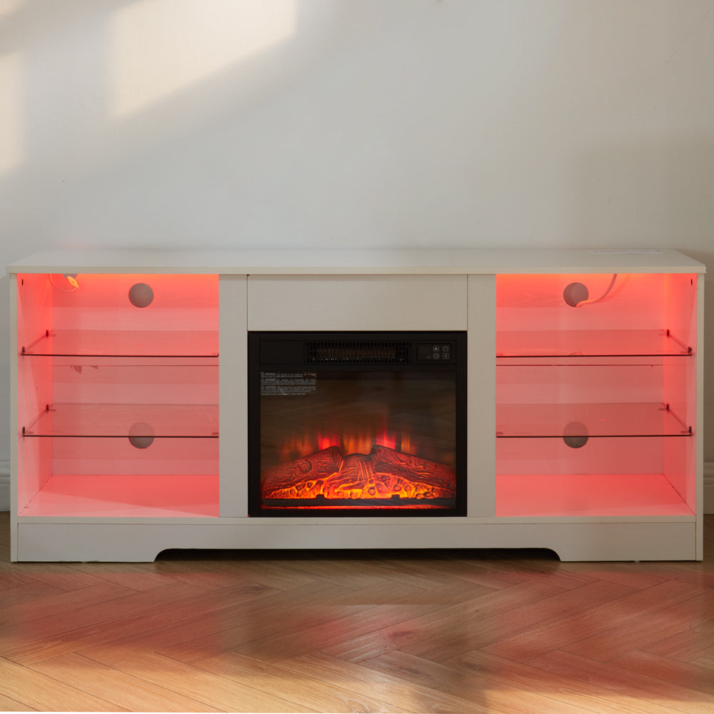 Marcel Modern LED Fireplace TV Stand