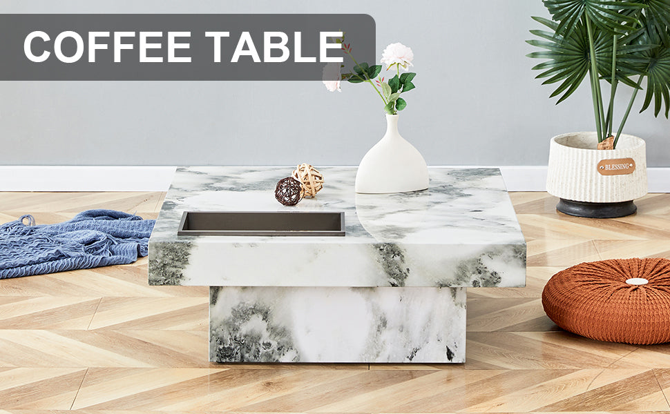 Jiron Modern Fusion Marble Coffee Table