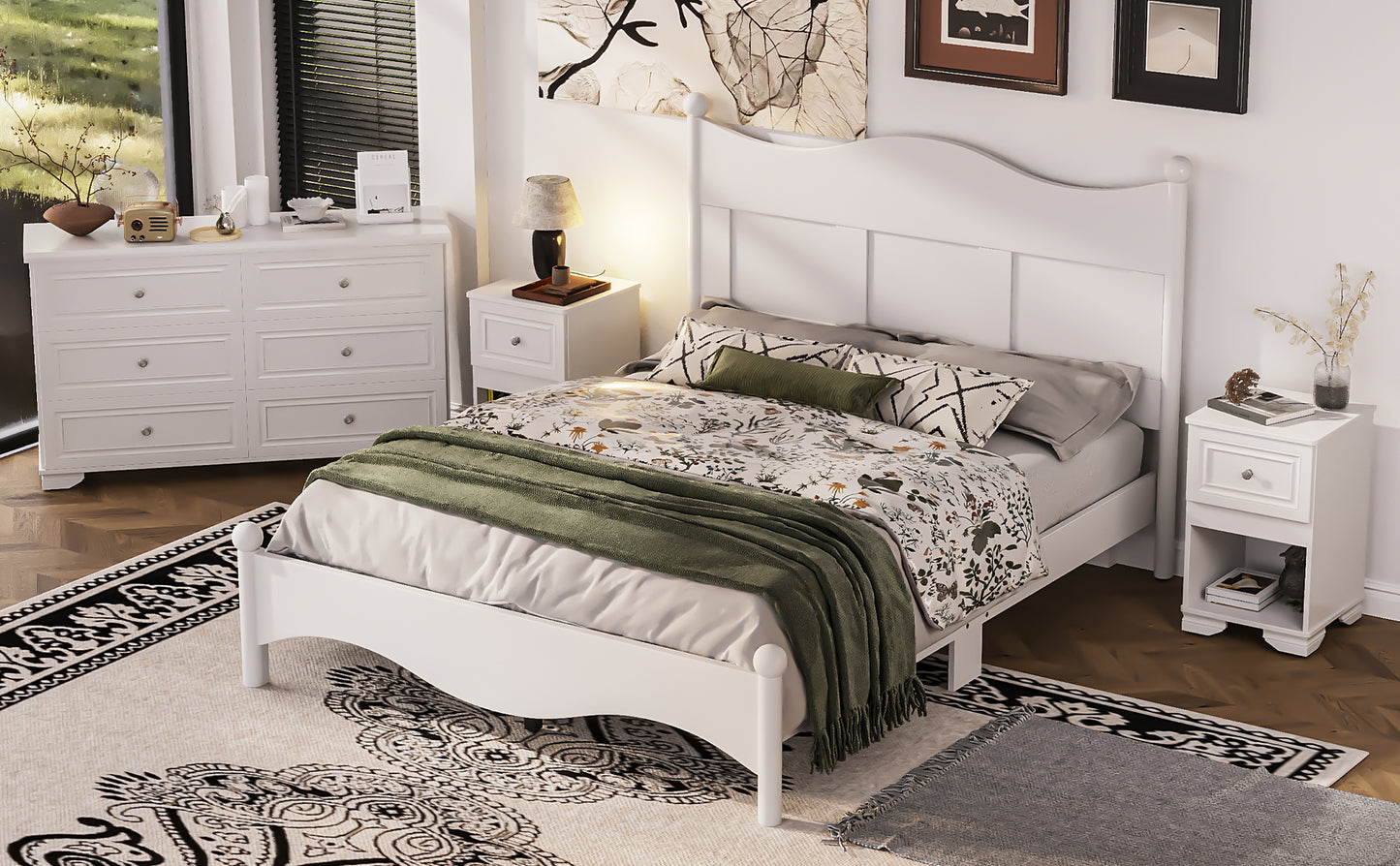 Elmcrest Mid-Century 4-Pieces Elegant Bedroom Sets