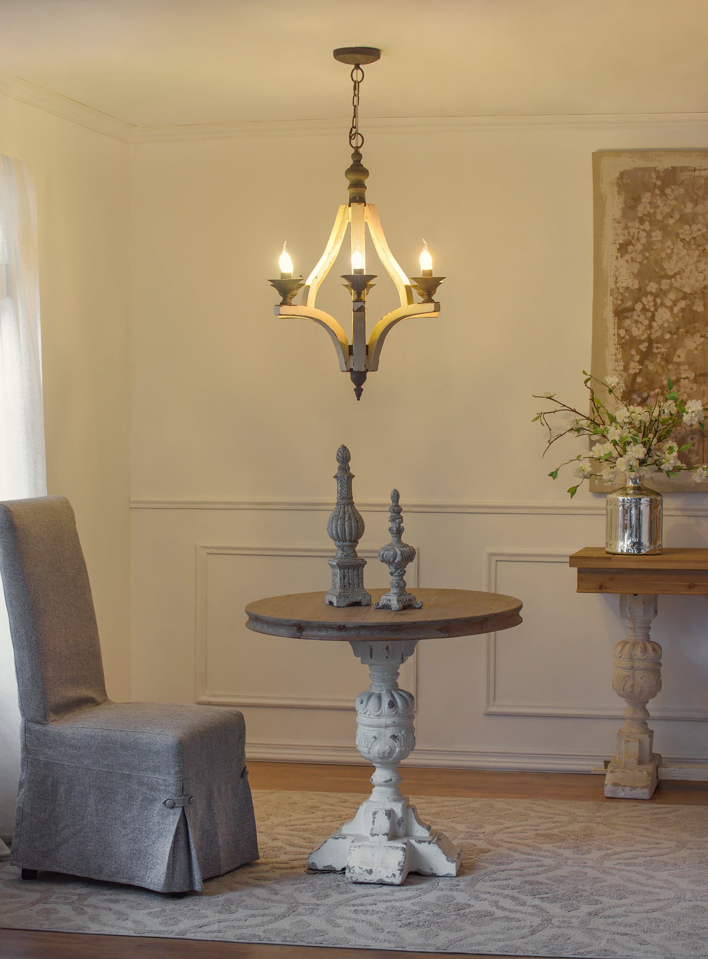 Cleo Contemporary Crystal Flush Ceiling Light