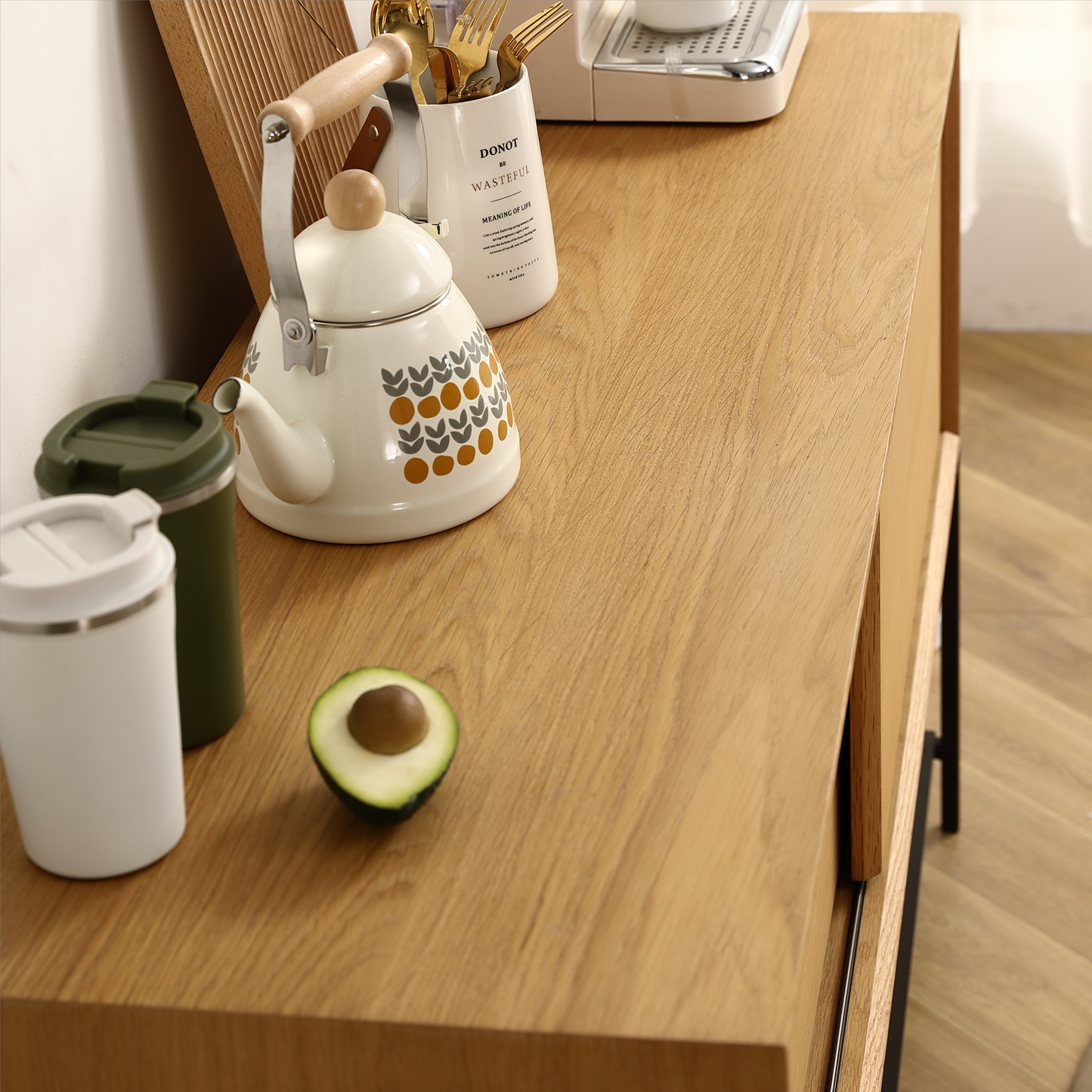 Cleo Contemporary Sliding Buffet Cabinet