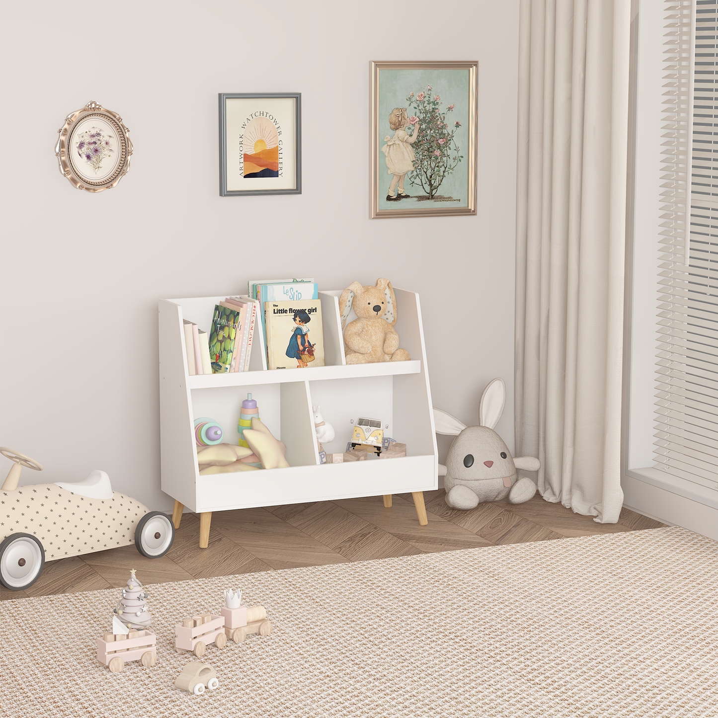 Healdsburg Craftsman Kids shelf Cubbies Organizer