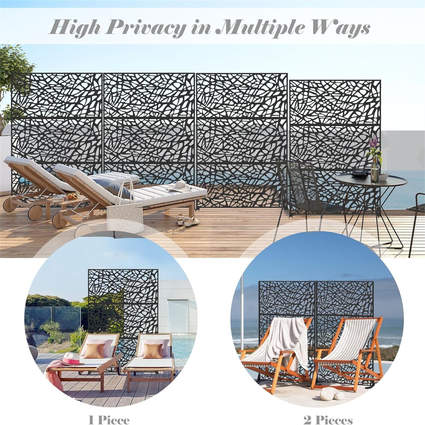 Lula Industrial Metal Privacy Screen