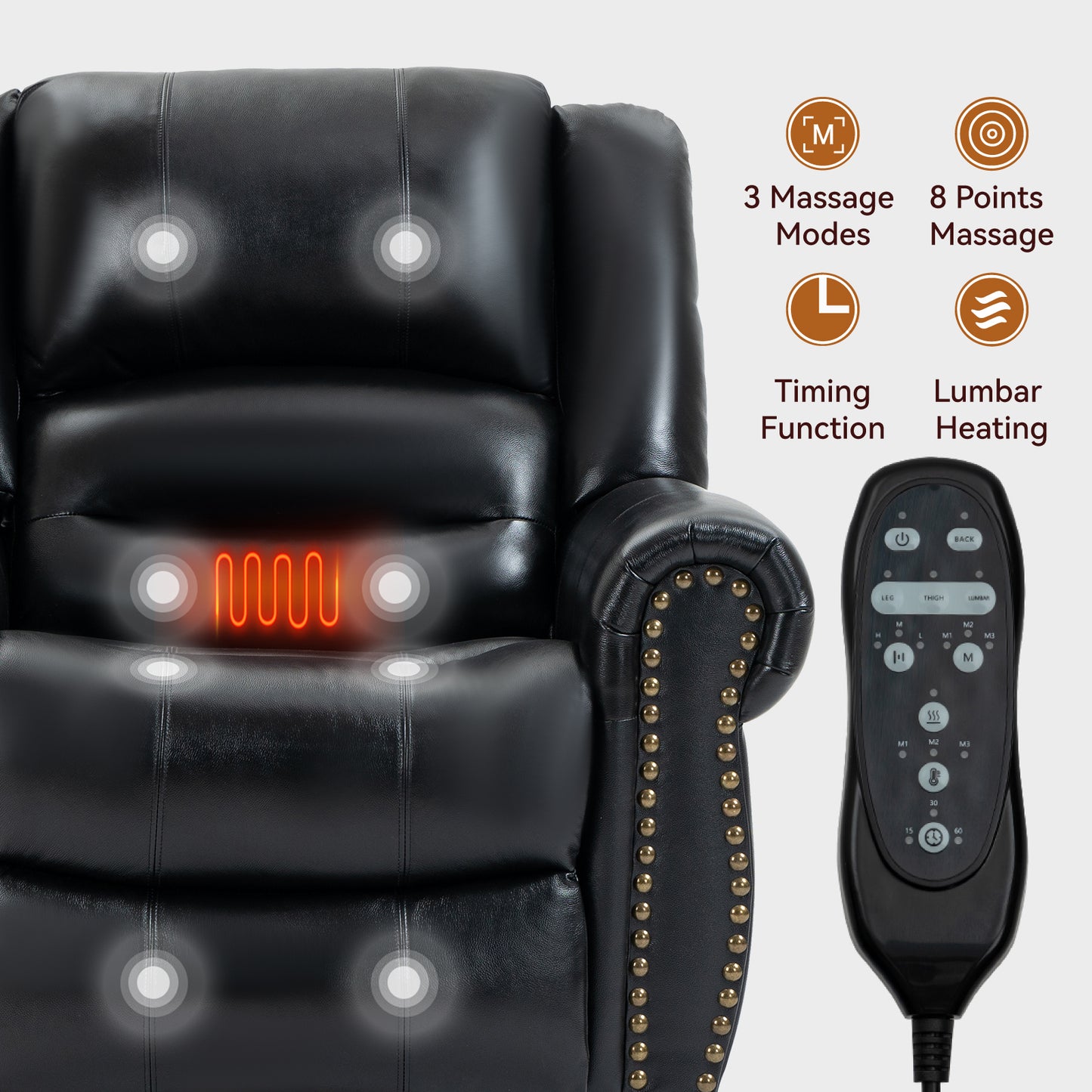 Sonoma Modern Genuine Leather Recliner Chair