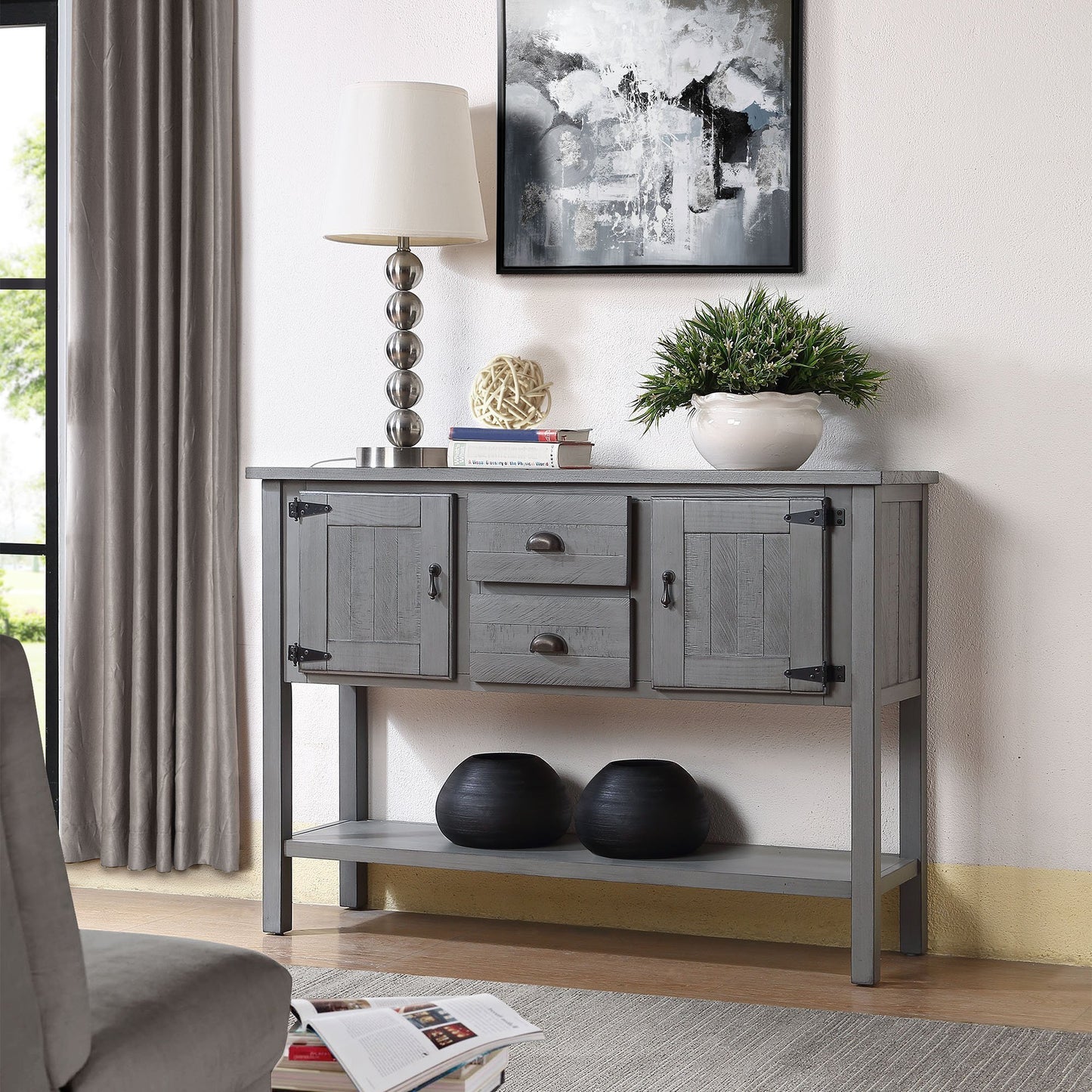 Marcel Craftsman Antique Wooden Sideboard