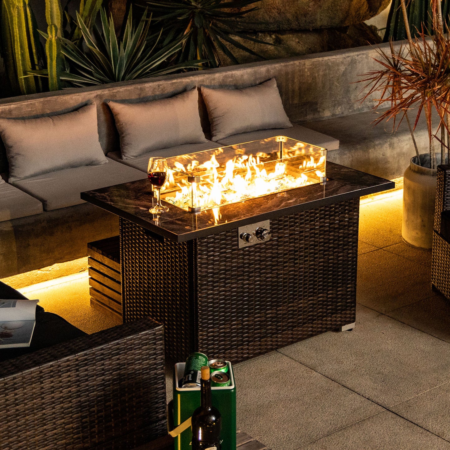 Fremont Modern Outdoor Propane Fire Table