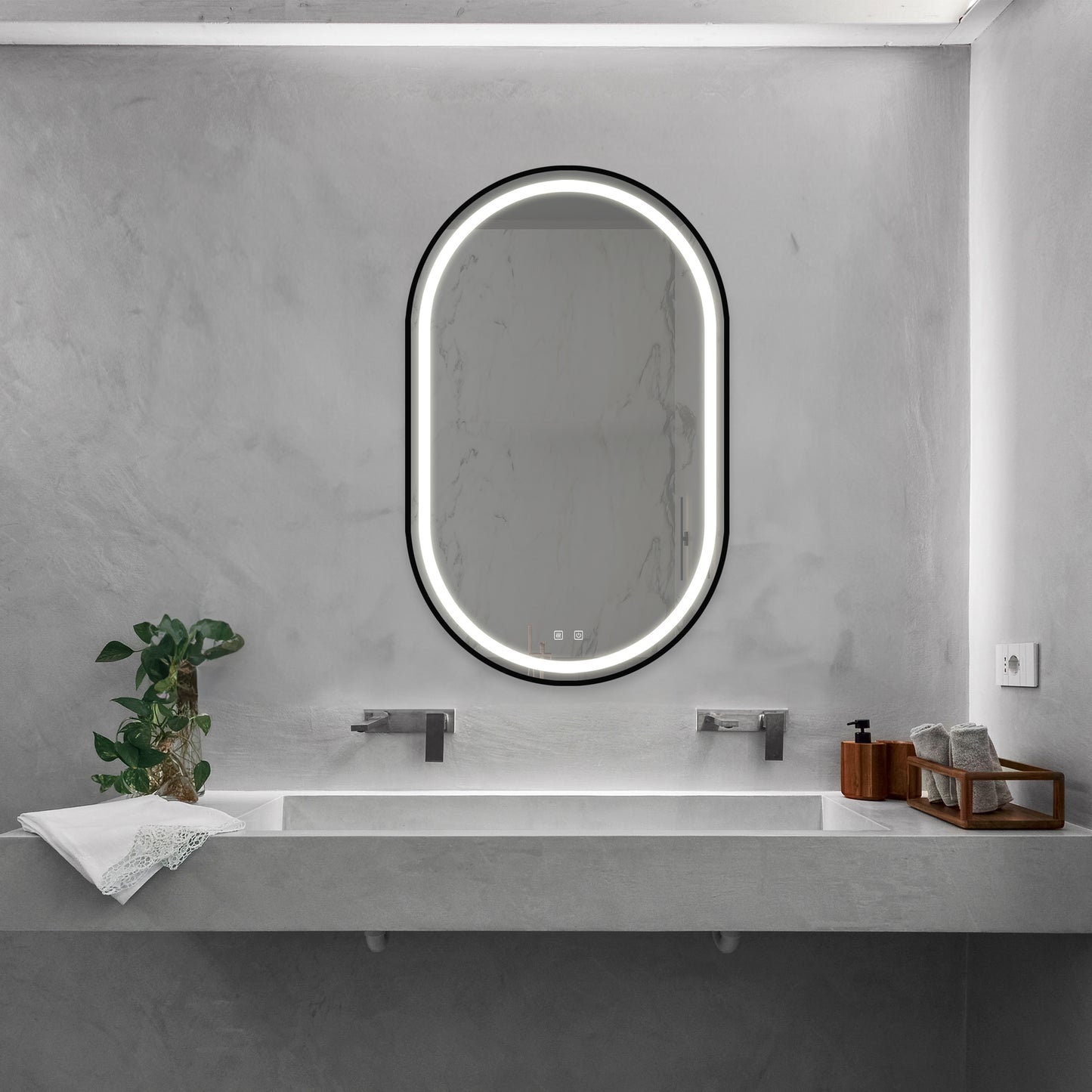 Emery Modern LED Vanity Dimmable Mirror