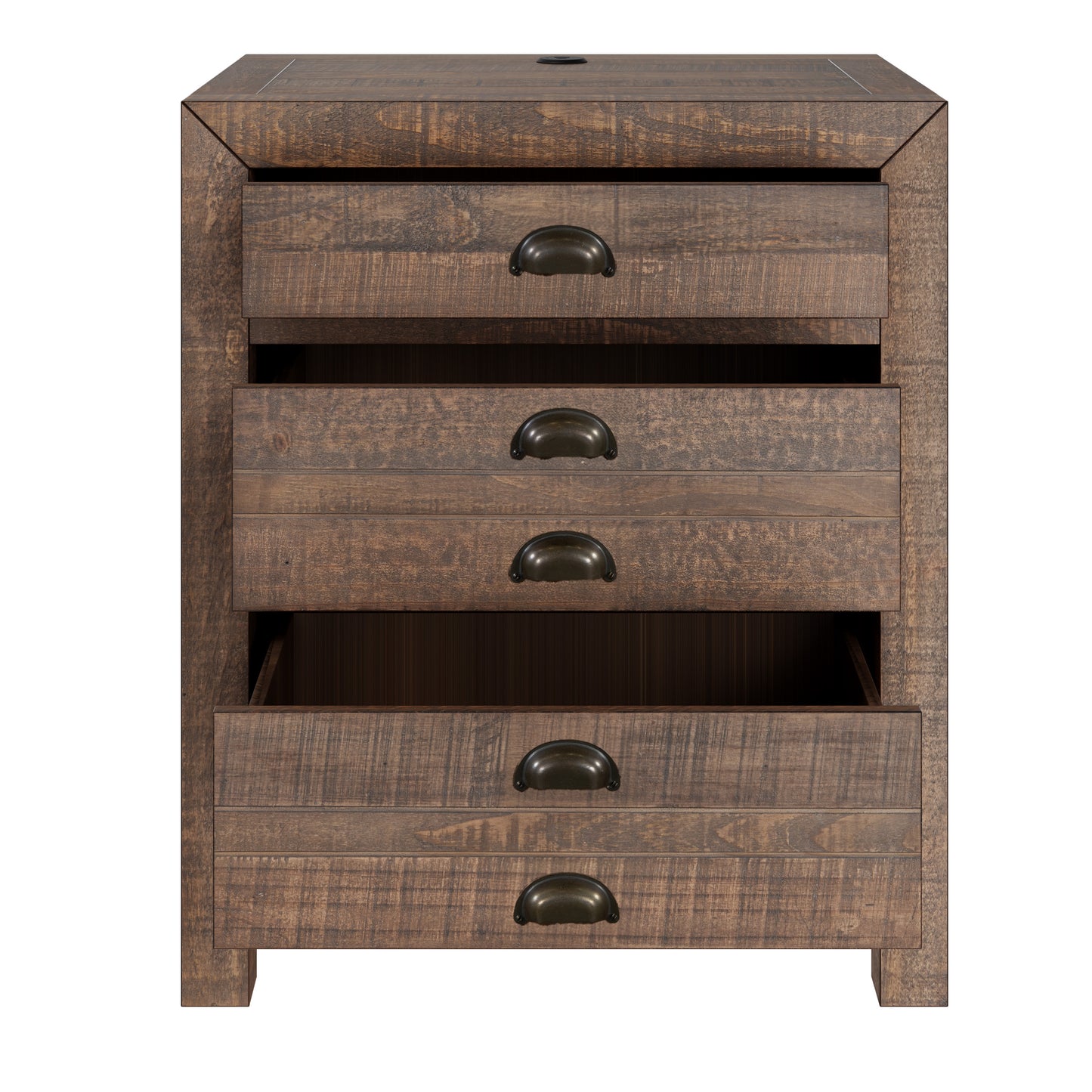 Ghivi Craftsman Rustic Nightstand