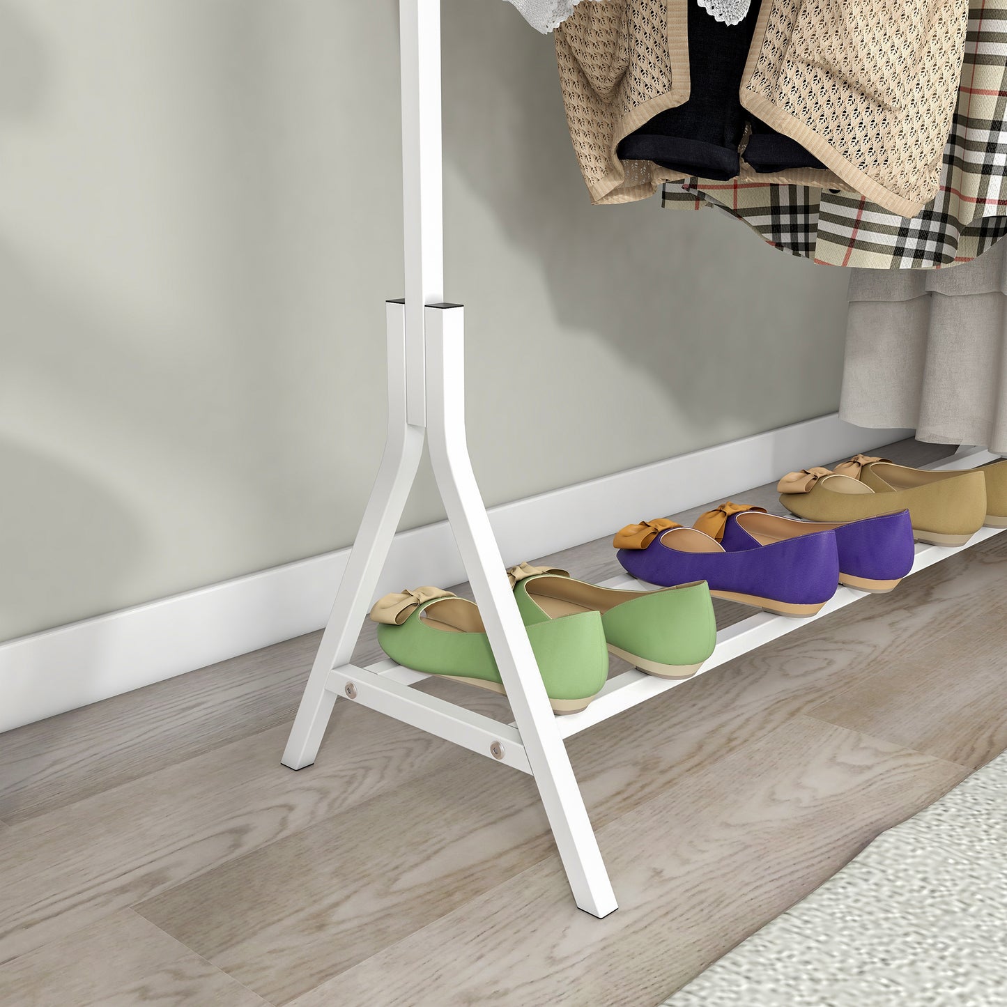 Bartholomew Industrial Freestanding Clothing Rack
