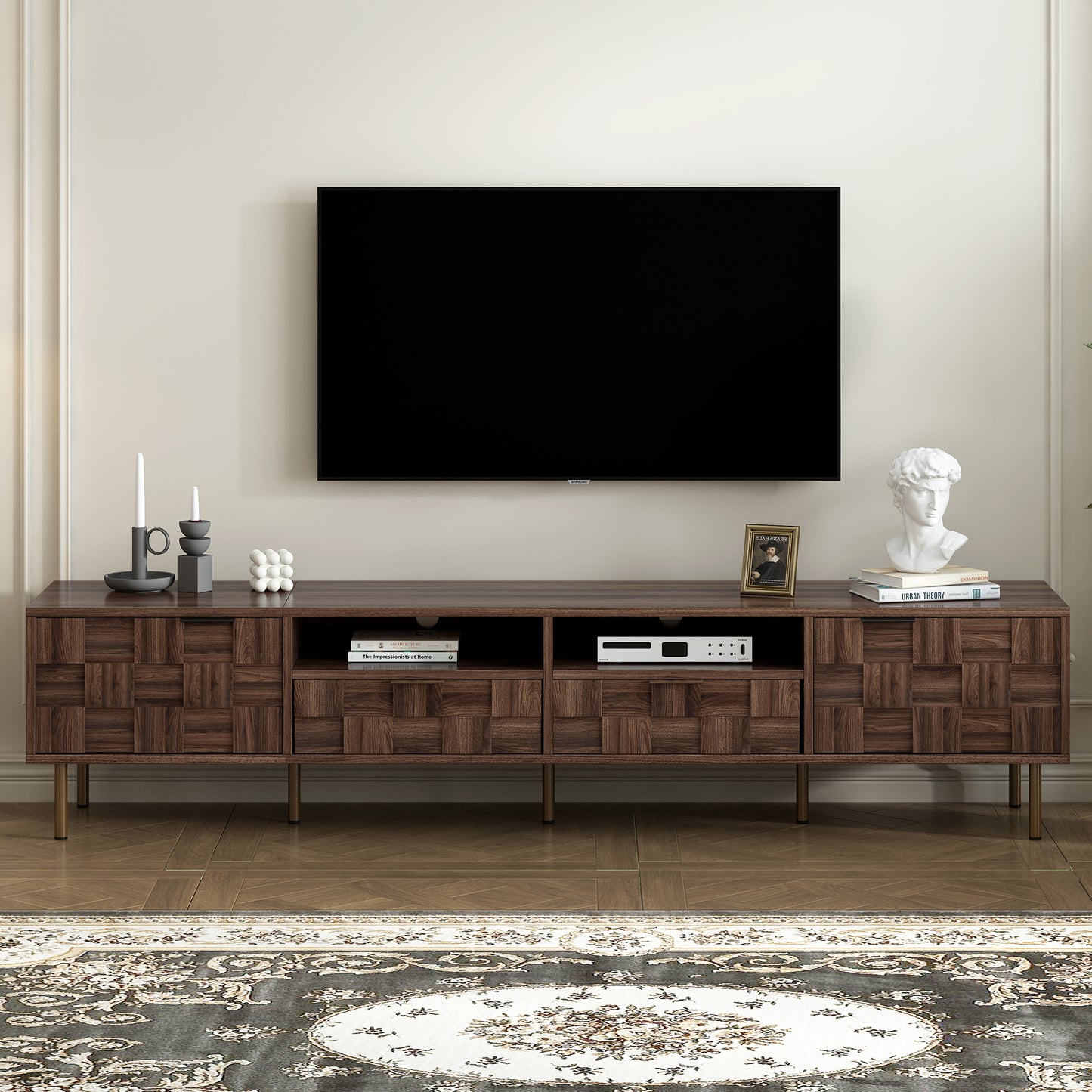 Justo Mid-Century Media Console Entertainment Center