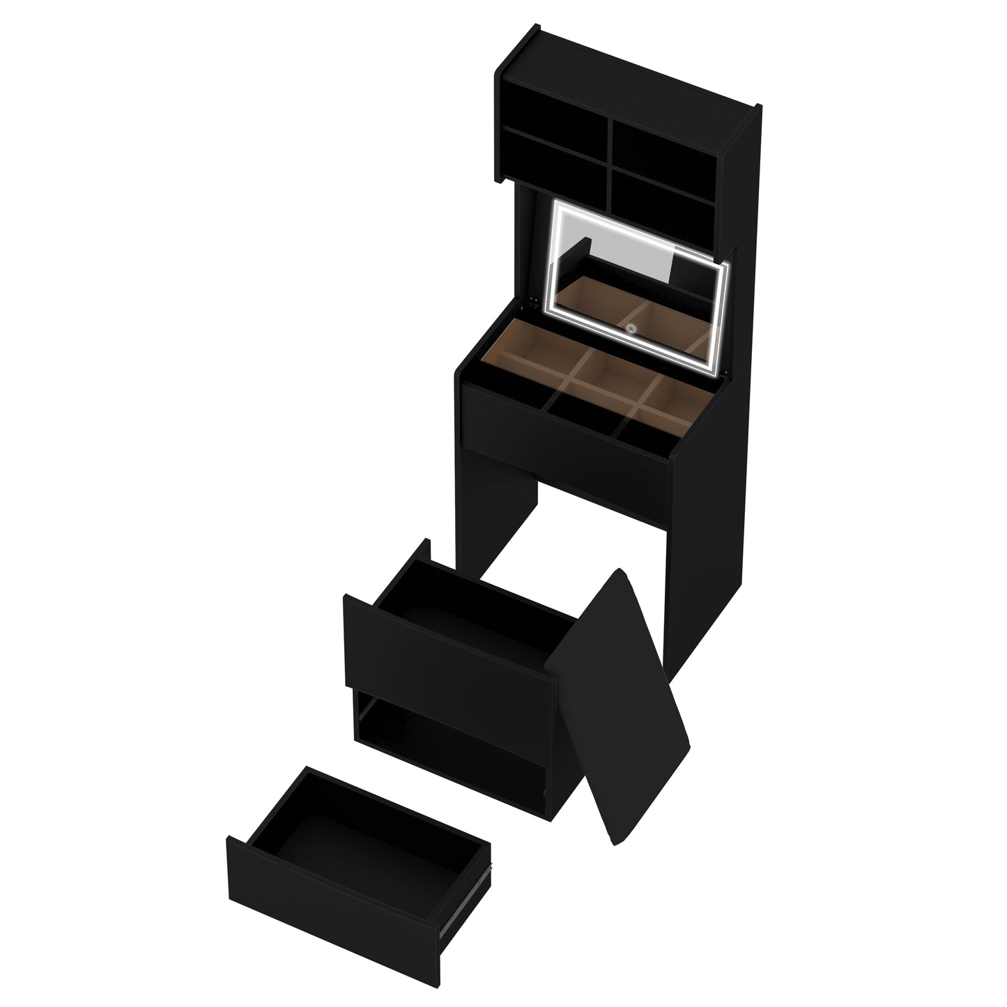 Irvington Contemporary Velvet Dressing Table