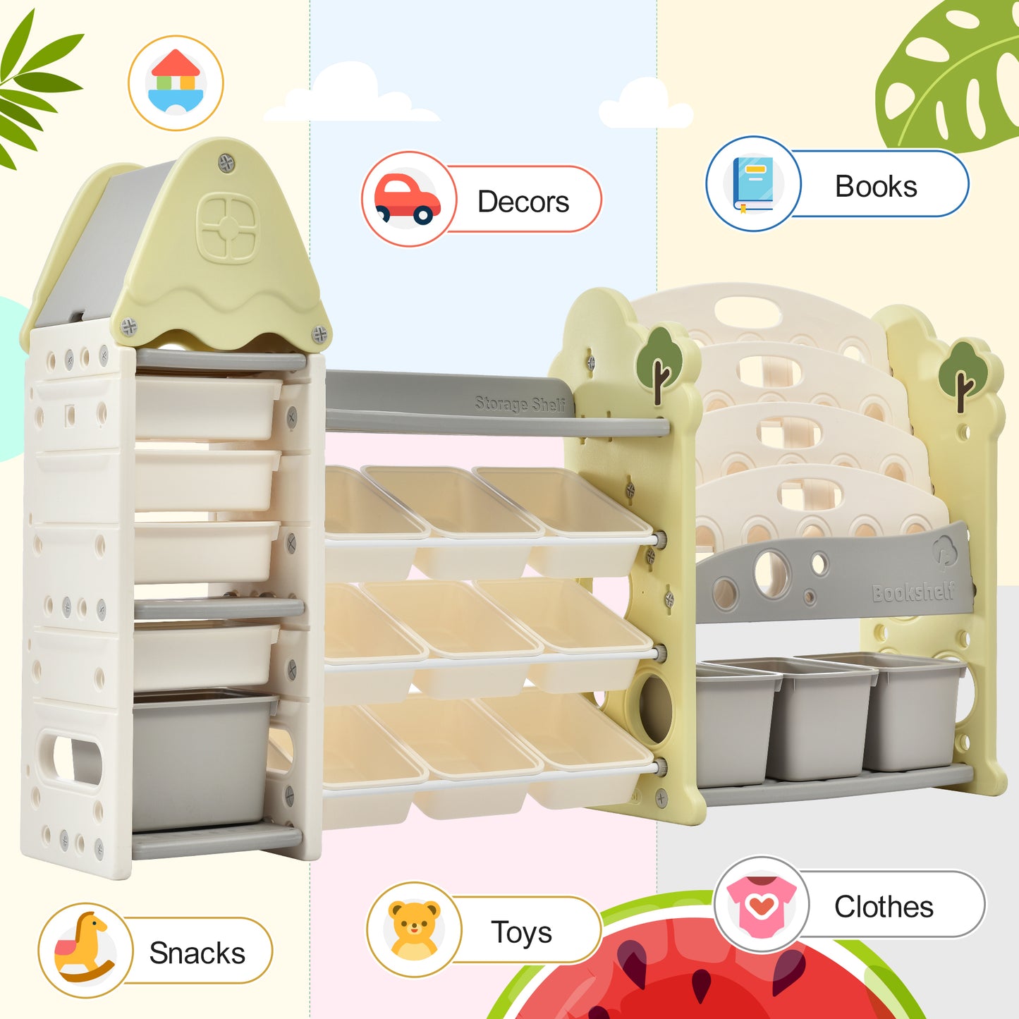Justo Modern Kids Storage Shelf