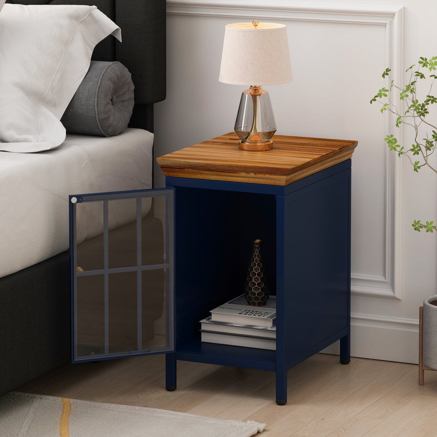 Napa Craftsman Solid Wood Storage Nightstand