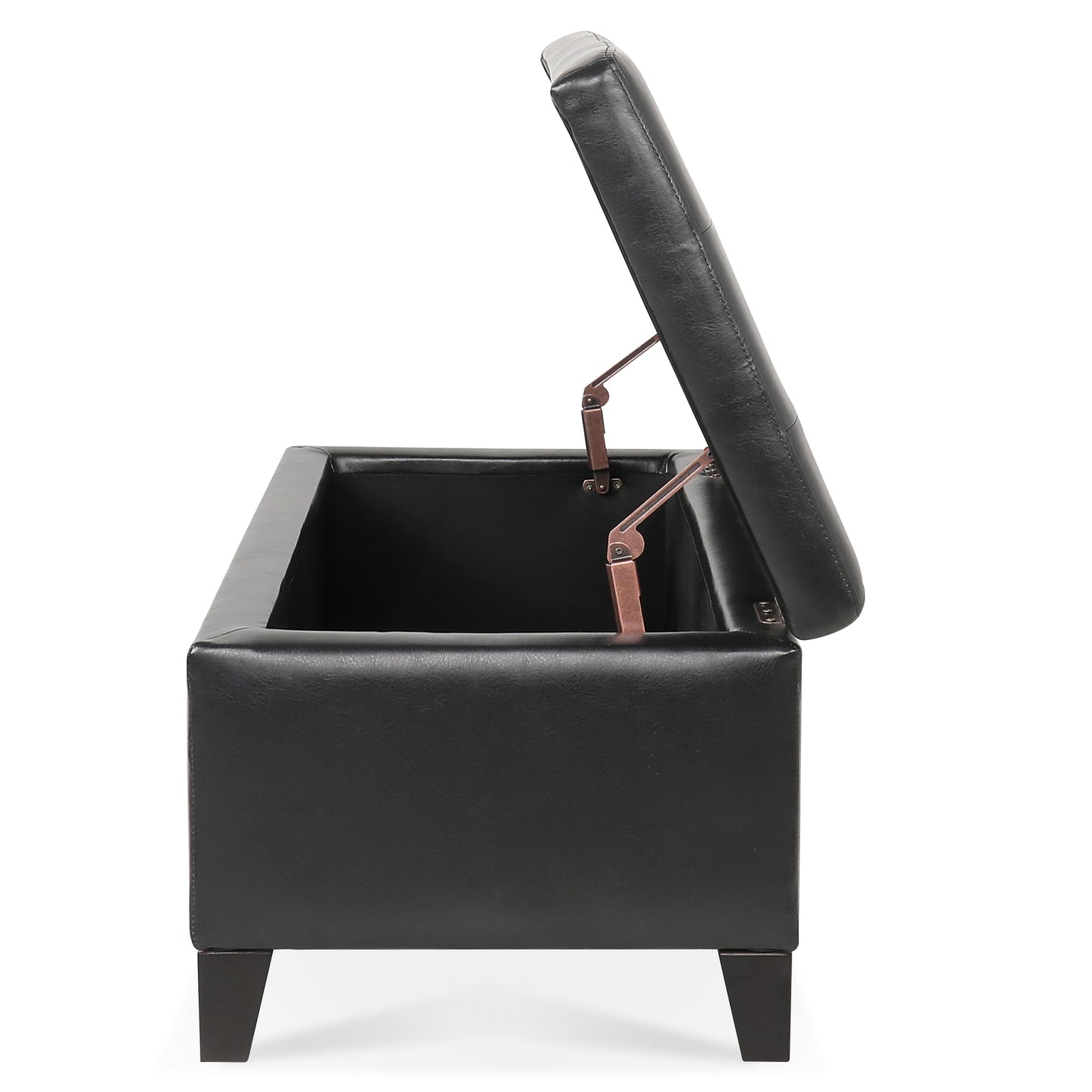 Justo Modern Faux Leather Ottoman
