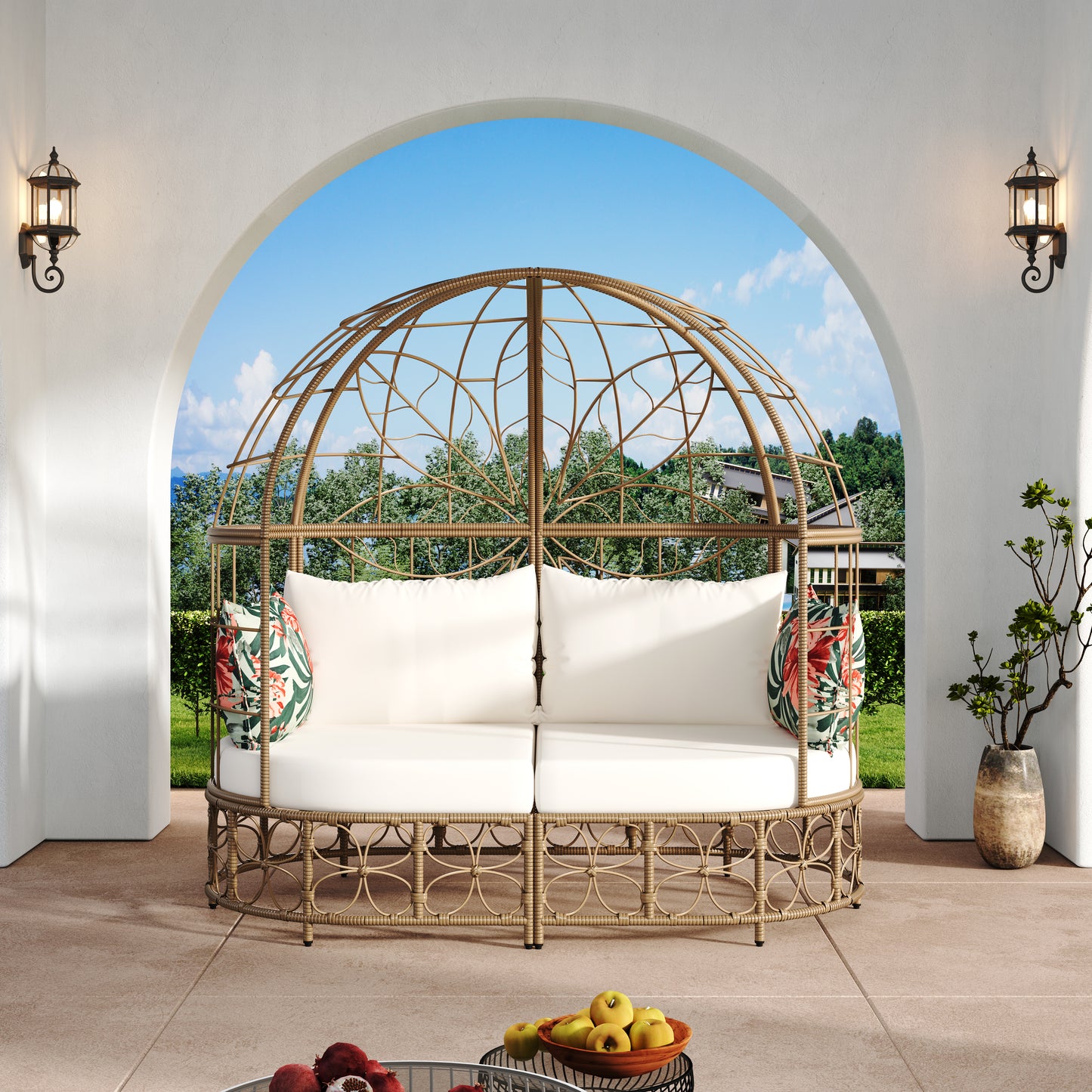Somerset Craftsman Wicker Patio Daybed