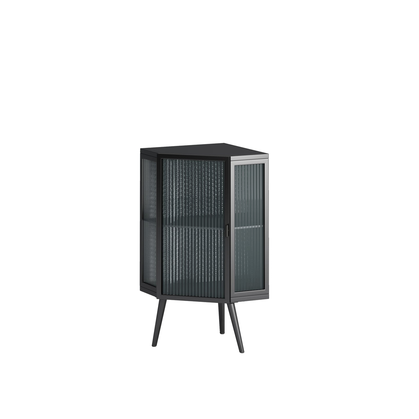 Kingsly Modern Tempered Glass Cabinet