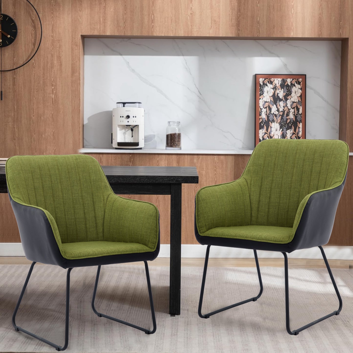 Fitch Modern Green Spliced Dining Chair