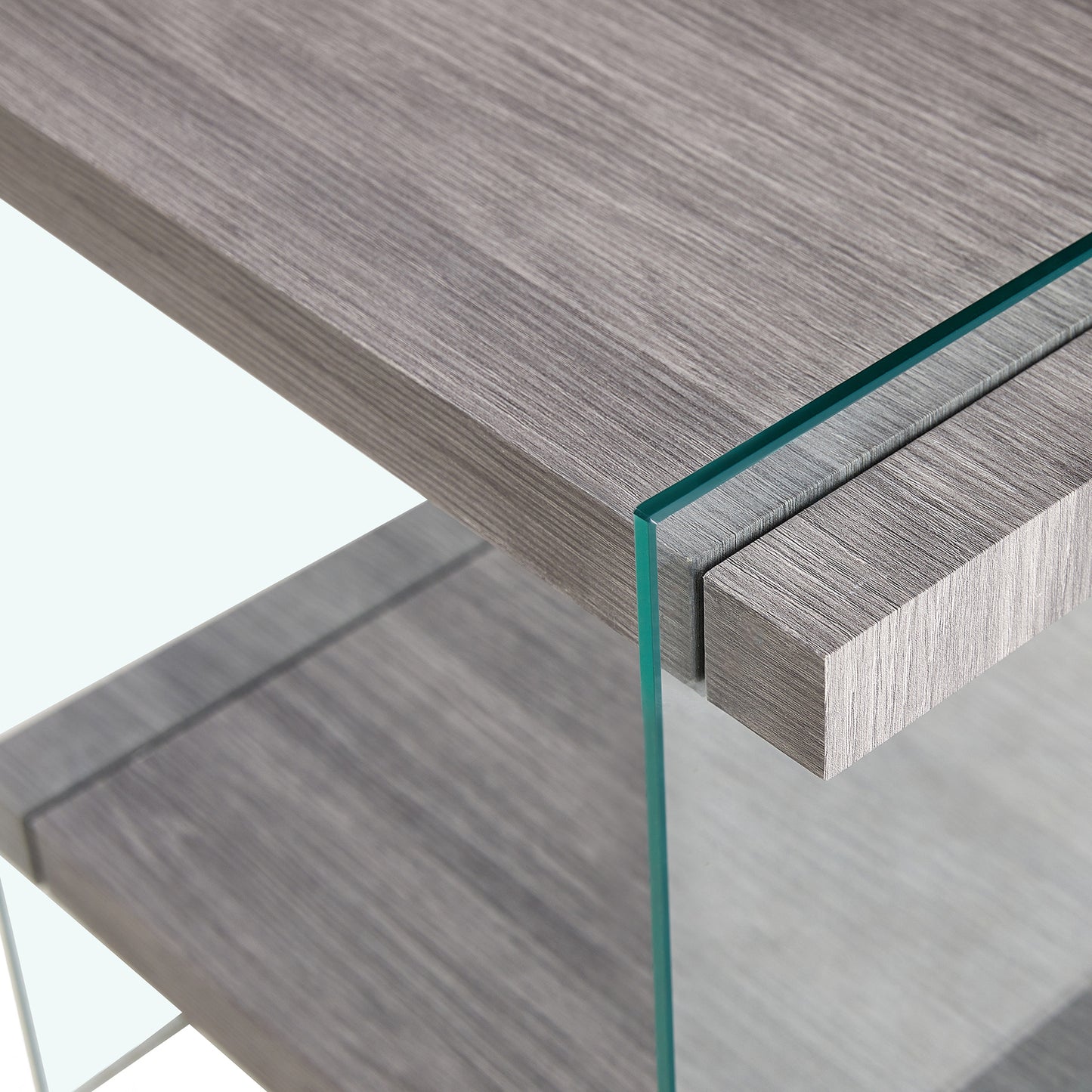 Oakridge Modern Sleek Glass Side Table