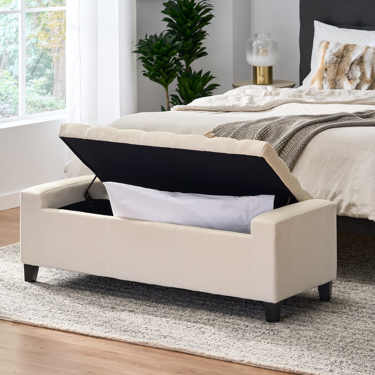 Healdsburg Contemporary Velvet Ottoman