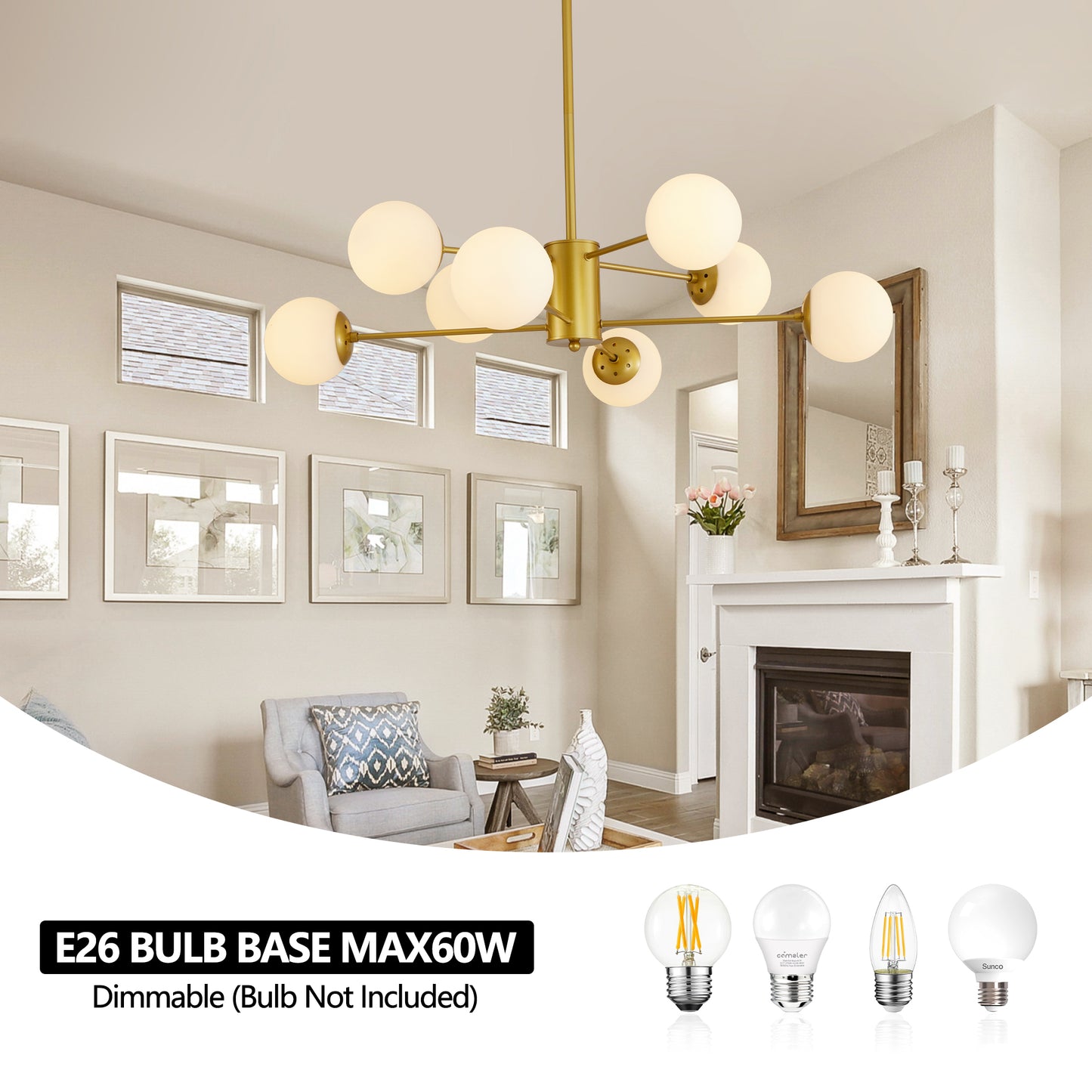 Eda Modern Gold Chandelier