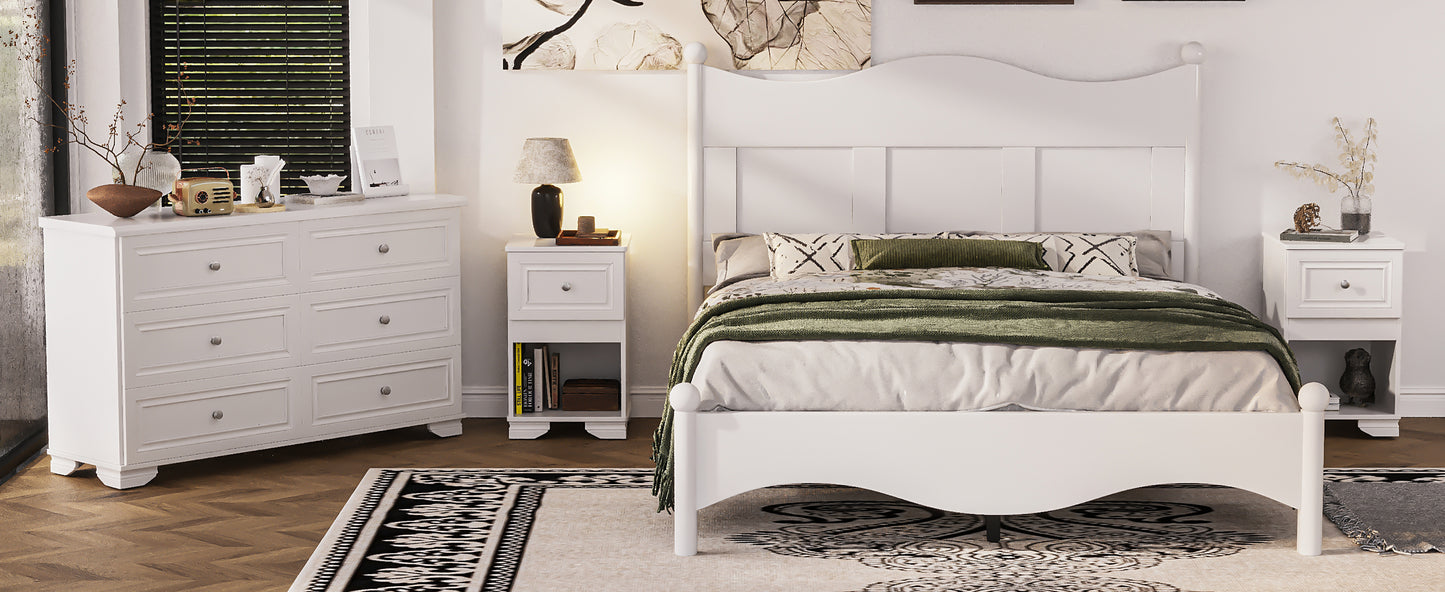 Elmcrest Mid-Century 4-Pieces Elegant Bedroom Sets