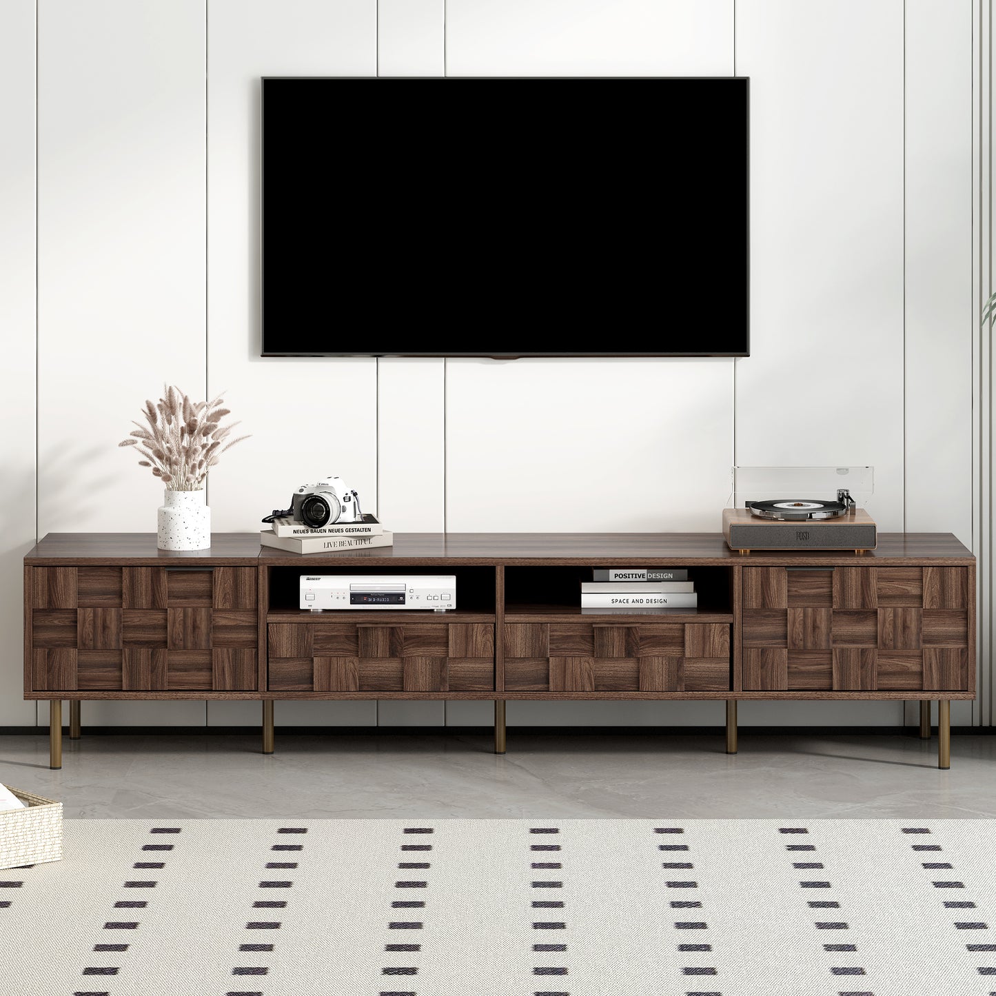 Justo Mid-Century Media Console Entertainment Center