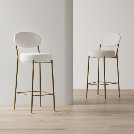 Irvington Modern Upholstered Velvet Stools