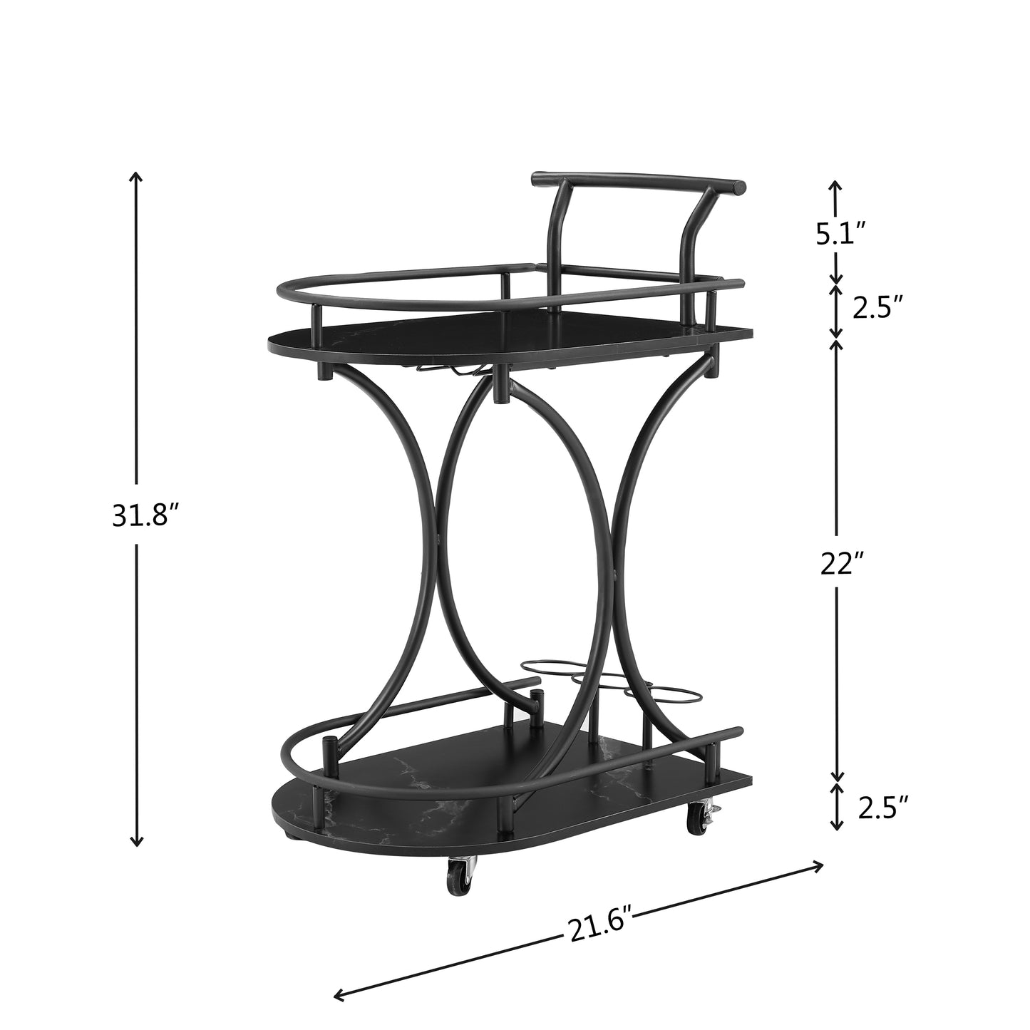 Justo Industrial Retro Beverage Wine Rack