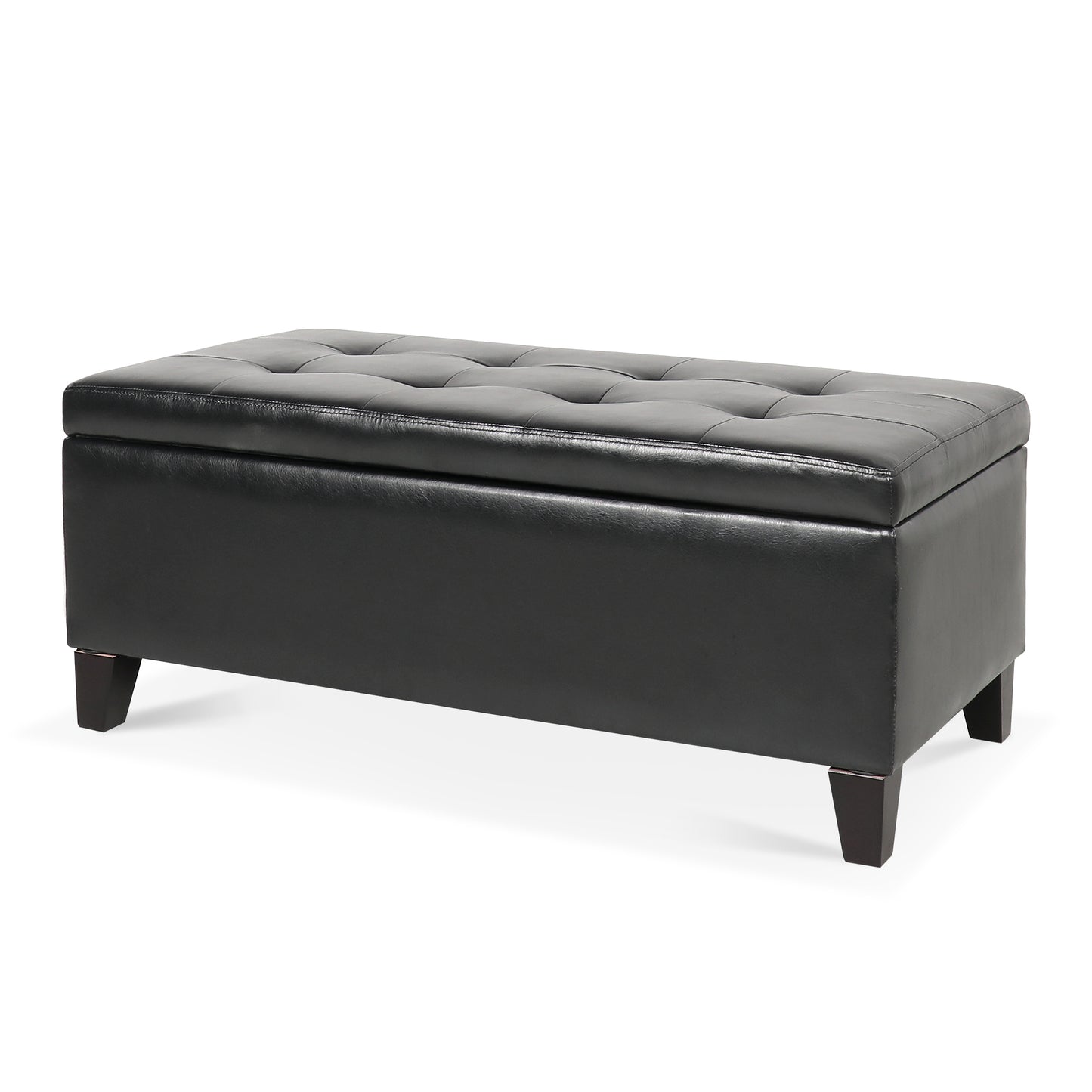 Justo Modern Faux Leather Ottoman