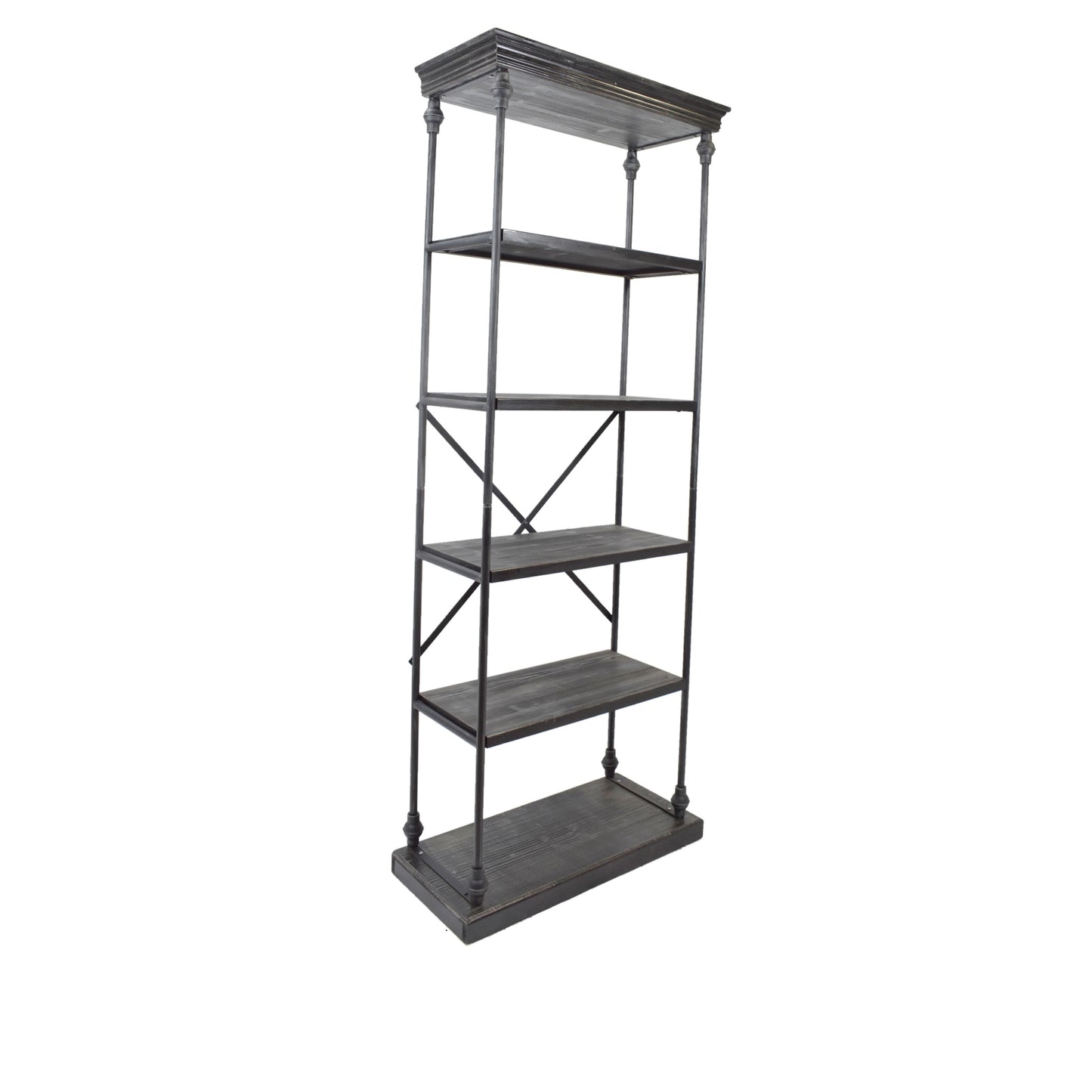 Ghivi Modern Metal Pipe shelf fir wood