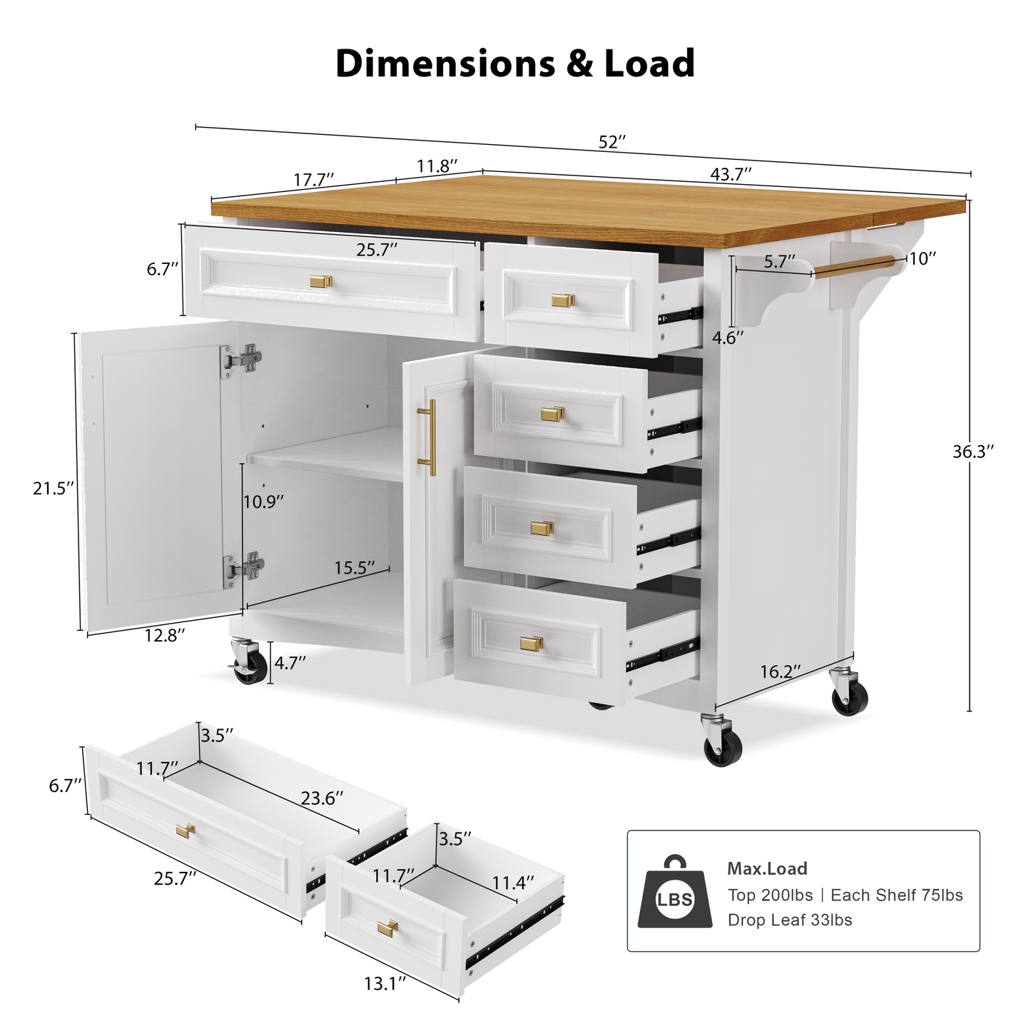 Cleo Modern Kitchen Island