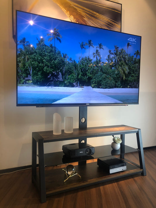 Westport Modern Swivel Glass TV Stand
