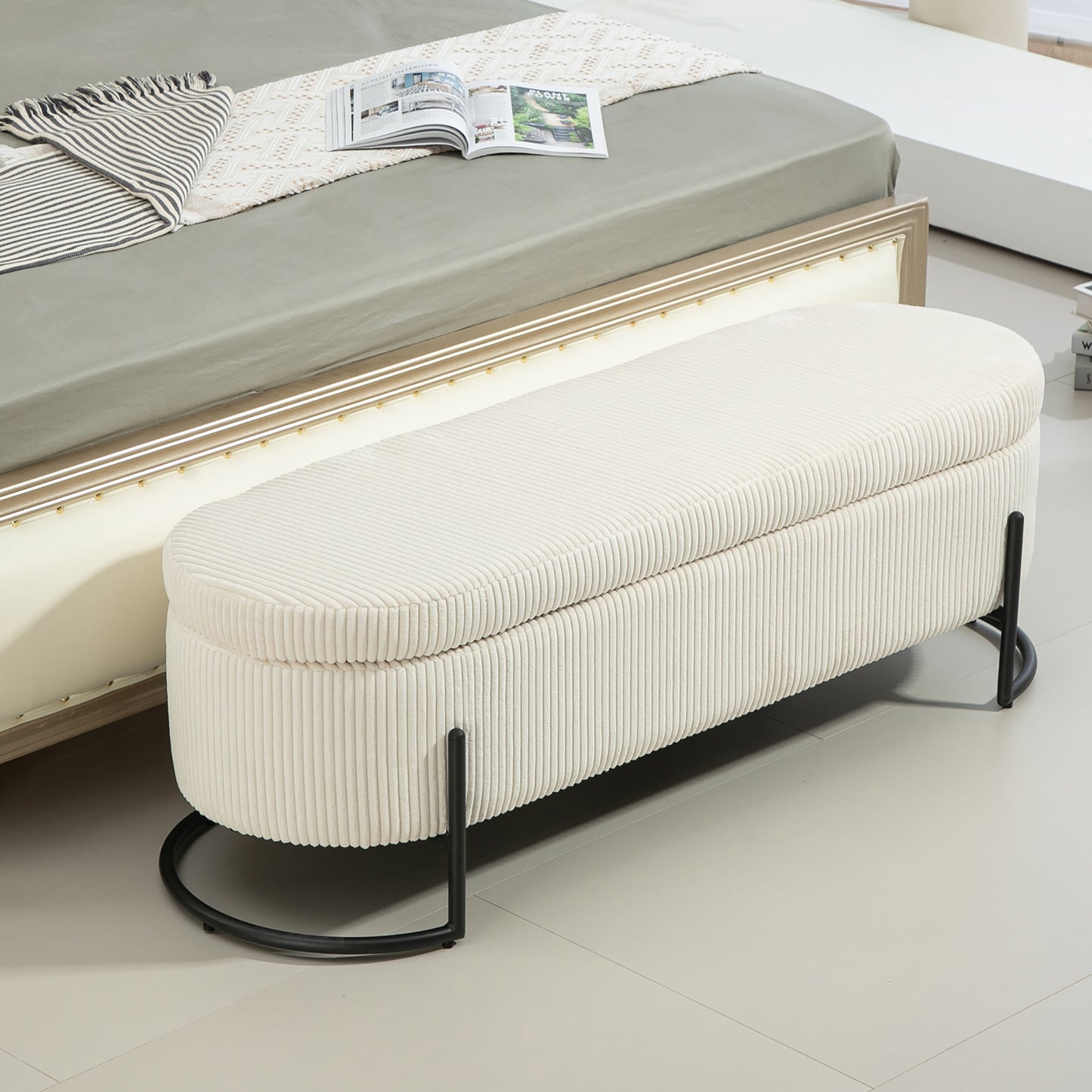 Lula Modern Upholstered Storage Ottoman