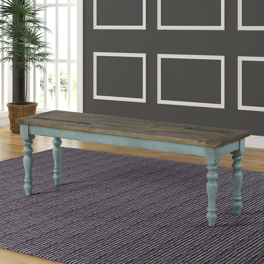 Kingsly Craftsman Velvet Dining Bench