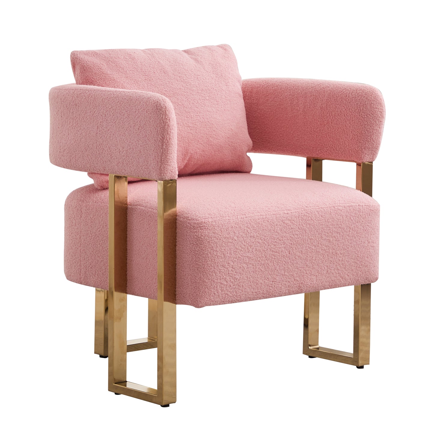 Lazzareschi Mid-Century Teddy Fleece Chair