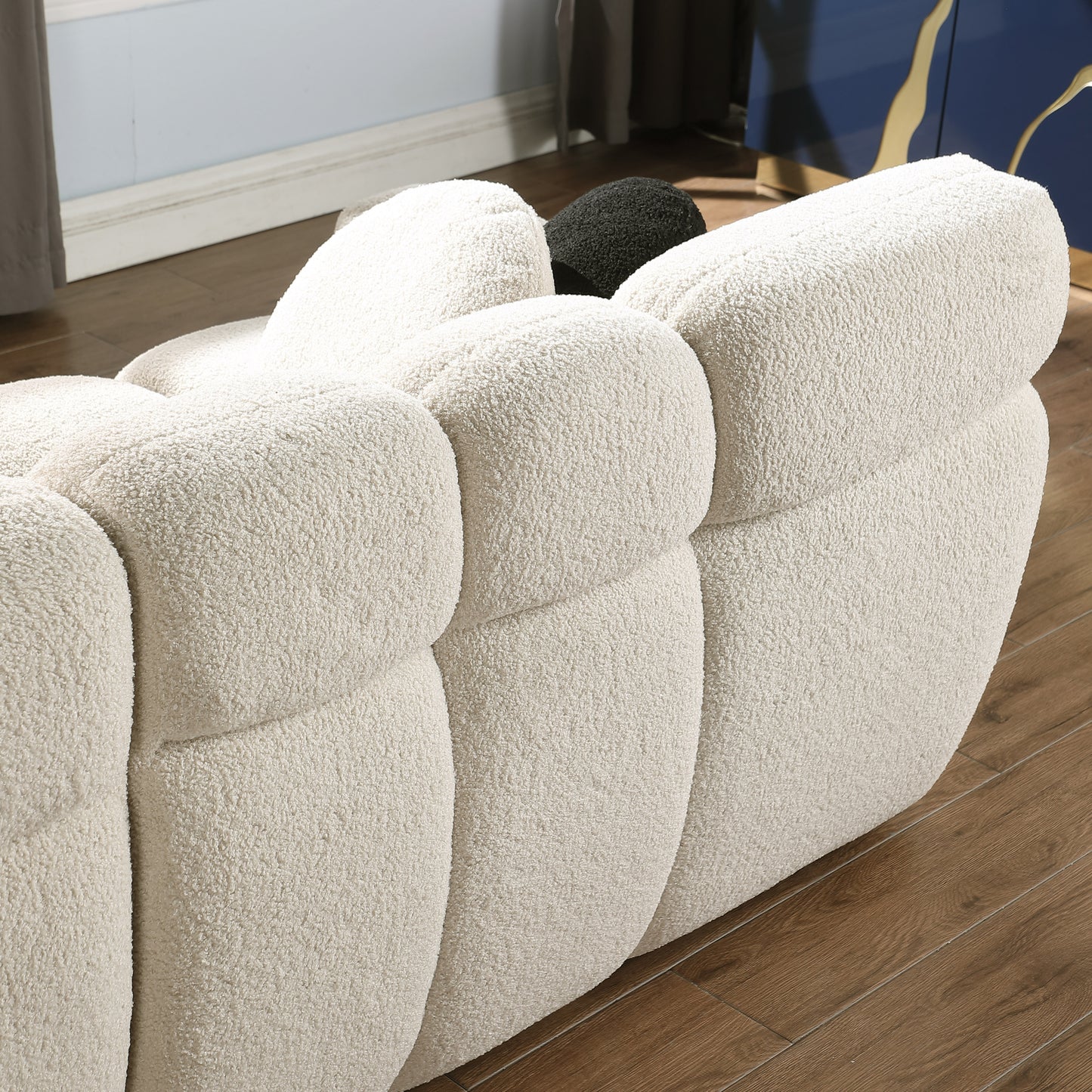 Niles Contemporary Marshmallow Boucle Sofa