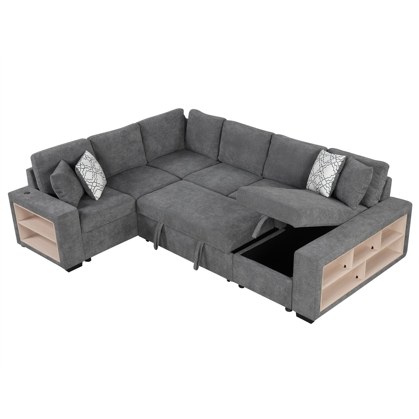 Lazzareschi Contemporary Pull-out Storage Sofa