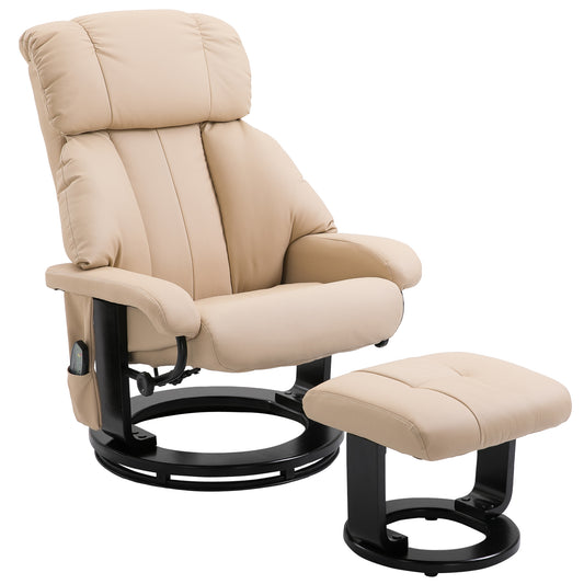 Calista Contemporary HOMCOM Massage Recliner Chair with Ottoman