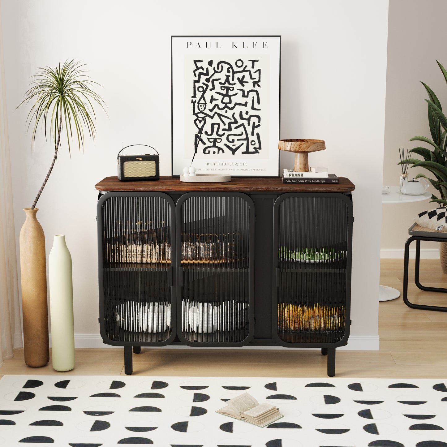 Sonoma Modern Glass Storage Cabinet